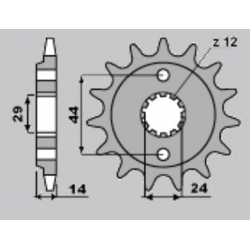 JR, přední řetězové kolečko 348 17 Honda VT 750 C '97-'04 (JTF1372.17)