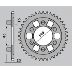 CHT, rozeta, 3555 38 Aprilia AF1 125 90-93 (A4150019380)