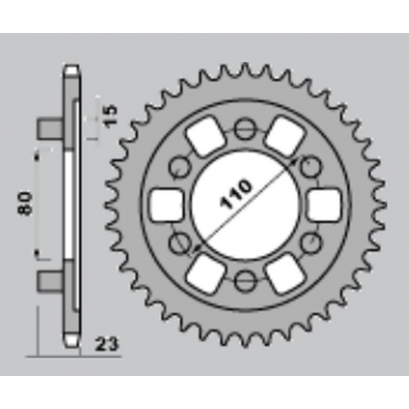 CHT, rozeta, 3555 38 Aprilia AF1 125 90-93 (A4150019380)