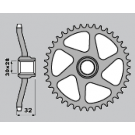 CHT, rozeta, 3555 40 Aprilia 50 Aprilia 50 AF1 (8-40)