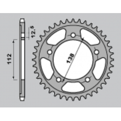 CHT, rozeta, 408 42 (A4150302423) Honda CBF/VTR-F 1000 '97-'10