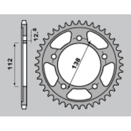 CHT, rozeta, 408 42 (A4150302423) Honda CBF/VTR-F 1000 '97-'10
