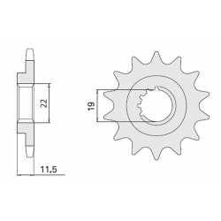 CHT, přední řetězové kolečko, 4101 16 Suzuki DR 125 85-00 (JTF409.16) (409-16)