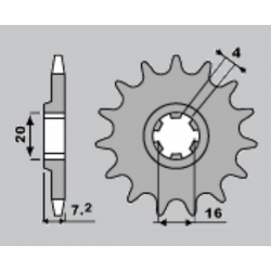 JR, přední řetězové kolečko 413 12 Suzuki RMX 50/ TS 50
