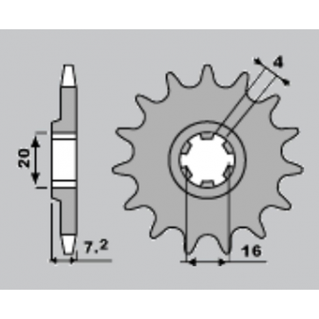 JR, přední řetězové kolečko 413 12 Suzuki RMX 50/ TS 50