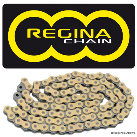 Regina, řetěz 420RX3 (136 článků) motocross do 100 ccm zlatý (spojka řetězu) (124RX3/010)