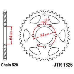 JT, rozeta 4302 46 Suzuki VAN VAN RV 200 '16-'19 (JTR1826.46)* (řetěz 520)
