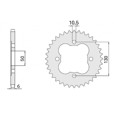CHT, rozeta, 4303 39 Honda TRX 250 300400 450 (2113-39) (JTR1350.39) (řetěz520)