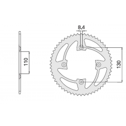 CHT, rozeta, 4306 55 Honda CR 80/85 (2064-55) (řetěz 420)