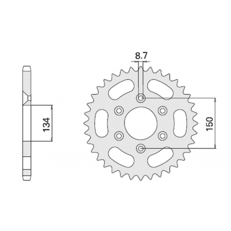CHT, rozeta, 4350 52 (459-52) Honda CB 500 (94-03), CB 750 (92-03) (JTR1332.52) (řetěz 525)