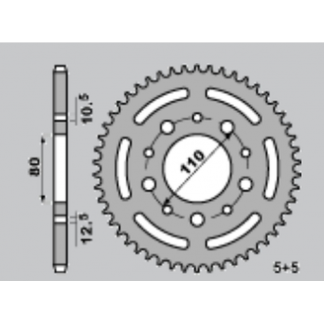 JR, rozeta 4350 36 Honda CB 450 S '86-'89 (JTR1332.36)