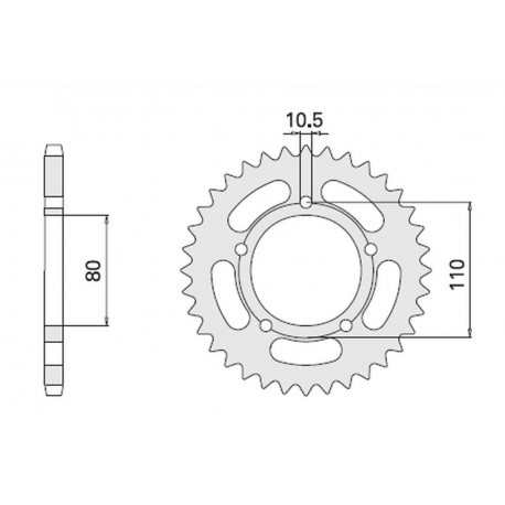 CHT, rozeta, 4350 37 (332-37) Honda CB 450S