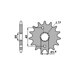 PBR, přední řetězové kolečko, 438 15 18NC Suzuki GSX 400 F 81-86, GR 650 (-1) (řetěz 520)