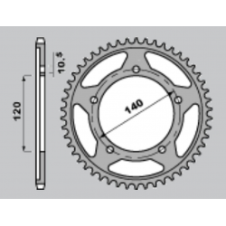 Grosskopf, rozeta, tvrzená 4398 42 C45 Suzuki GSXR 750 (00-05), GSR750 '11-'14 (2061-42)