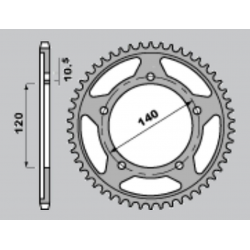 Grosskopf, rozeta, tvrzená 4398 43 C45 Suzuki GSXR 600 (06-10) (JTR1792.43)