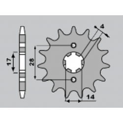 CHT, rozeta, 4402 52 Peugeot, RIEJU, Aprilia (2075-52) (JTR1131.52)