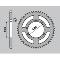 CHT, rozeta, duralová T7075 (ERGAL) 4413 62 Yamaha XT 125X/SM '05-'09 HM 50 CRE, Derbi SENDA, RIEJU (JTR1134.51