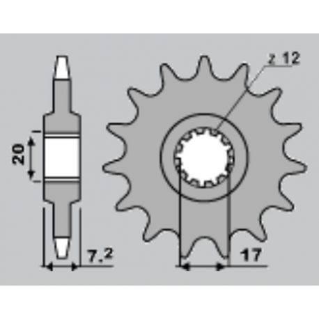 SIFAM Rozeta 4461 48 Yamaha DT 50R 97-03, MBK 50 X LIMIT (řetěz 420) (JTR1832.48)