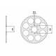 CHT, rozeta, 4461 52 Yamaha DT 50R 99-02 (2078-52) (JTR1832.52)