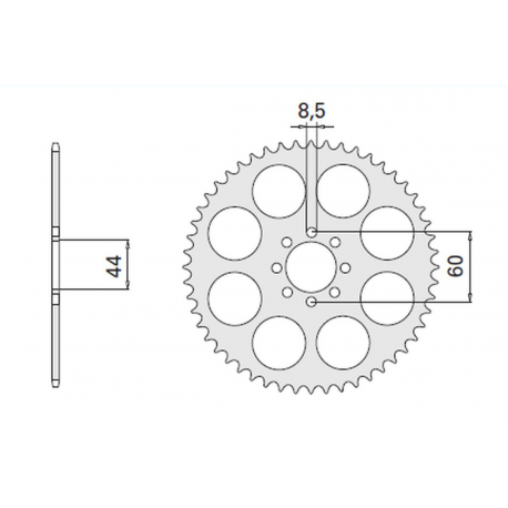 CHT, rozeta, 4461 52 Yamaha DT 50R 99-02 (2078-52) (JTR1832.52)