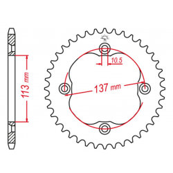 Grosskopf, rozeta, 4509 36 Suzuki LTR 450 06-08 (JTR1760.36)
