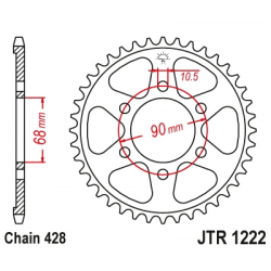 JT, rozeta 4733 47 Honda CB 125R 18-19 (473347JT) (řetěz428)
