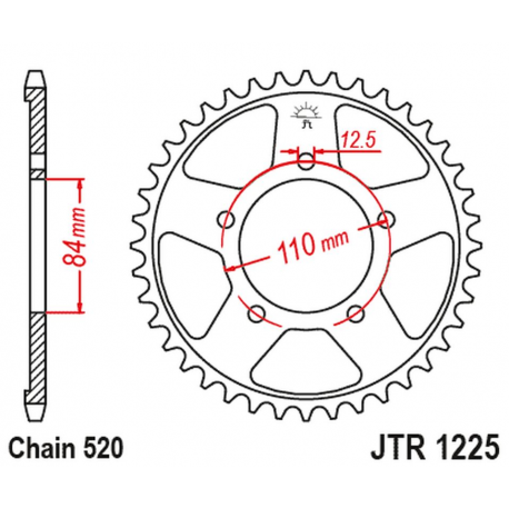 JT, rozeta 4734 36 Honda CMX 300A REBEL 17-18 (JTR1225.36)* (řetěz 520)