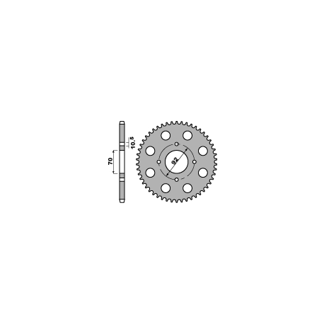 PBR, rozeta 476 33 C45 Kawasaki GPZ 305 83 (JTR476.33) (řetěz 530)
