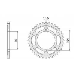 CHT, rozeta, 488 40 Kawasaki ZX 10R (MOD. 530)