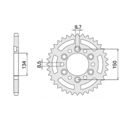 CHT, rozeta, 489 48 (467-48) Kawasaki KX/KXF `84-20 (JTR460.48)* (řetěz 520)