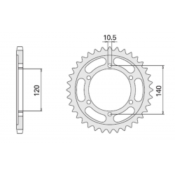 CHT, rozeta, 498 39 Suzuki GSXR 1300 99-07 (A4150499400)