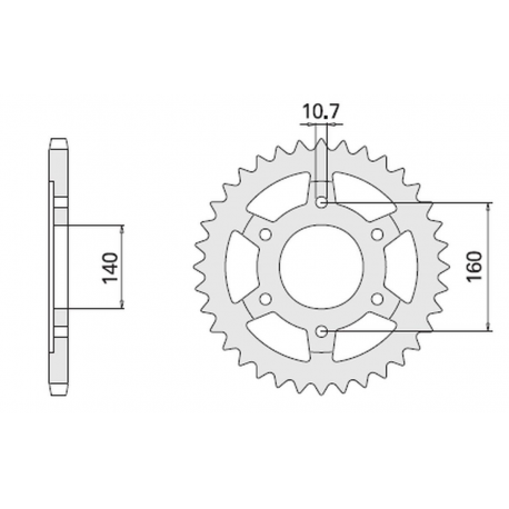 CHT, rozeta, 502 45 (A4150502450) Honda XR 350 , Kawasaki GPX