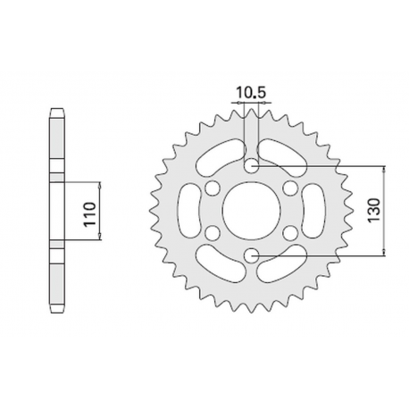 CHT, rozeta, 504 44 Kawasaki EL 250 88-96 (486-44) (JTF486.44)
