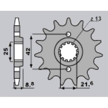 JR, přední řetězové kolečko 523 15 Kawasaki KLR600 (JTF516.15)