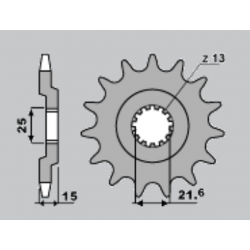 CHT, přední řetězové kolečko, 528 15 Kawasaki GPZ 750 83-89 (514-15) (JTF 514.15)
