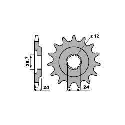 PBR, přední řetězové kolečko, 530 17 18NC Kawasaki ZZR 1100 90-92 (řetěz 530)