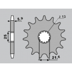 CHT, přední řetězové kolečko, 565 16 (A4250565160) 565 16 (E427-16) Suzuki GS500E '89-'93 (E427-16, 565-16) (JTF565.16)