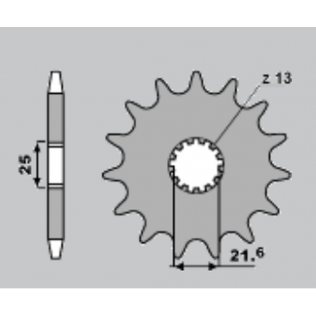PBR, přední řetězové kolečko, 566 14 18NC Suzuki GS/GSF/GSXR (JTF566.14) (řetěz 530)