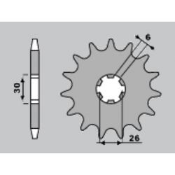 CHT, přední řetězové kolečko, 568 17 Yamaha XS 650 75-83, XS 500 (568-17) (JTF568.17)
