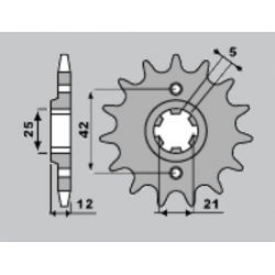 CHT, přední řetězové kolečko, 571 17 Yamaha XJ 600 84-91 (571-17) (JTF571.17)