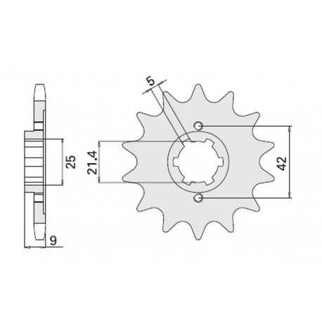 CHT, přední řetězové kolečko, 576 19 Yamaha XT 350 85-00 (JTF 576.19)
