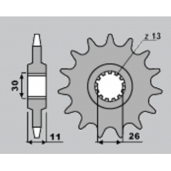 CHT, přední řetězové kolečko, 579 17 Yamaha FZ1 06-13, R1 04-14, FJ1100 1200
