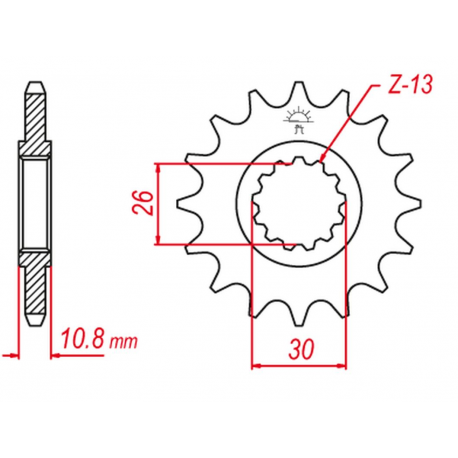 Grosskopf, přední řetězové kolečko, 579 18 Yamaha XJR (JTF579.18)