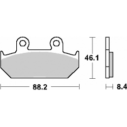 SBS, brzdové desky KH124 Street Ceramic, černá barva