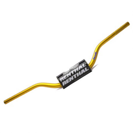 Renthal, řidítka 1,1/8" (28,6mm) MX Fatbar GOLD Honda CR/CRF, Kawasaki KX/KXF, zlatá barva s chráničem