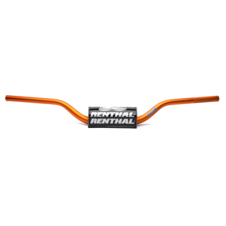 Renthal, řidítka 1,1/8" (28,6mm) MX Fatbar ORANGE RC HIGH, oranžová barva s chráničem