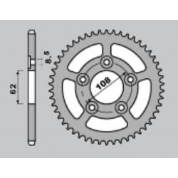 CHT, rozeta, 714 39 Aprilia RS 125 93-05 (701-39) (JTR701.390