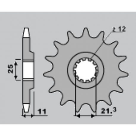 JR, přední řetězové kolečko 727 14 Husqvarna TE/TC (JTF824.14)