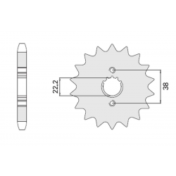 CHT, přední řetězové kolečko, 728 14 Cagiva ELEFANT 750 87-89 (726-14)