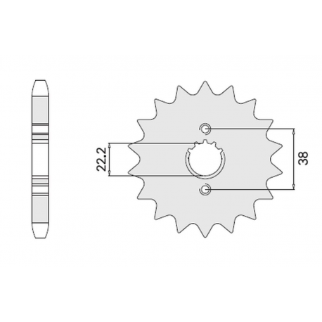 CHT, přední řetězové kolečko, 728 14 Cagiva ELEFANT 750 87-89 (726-14)